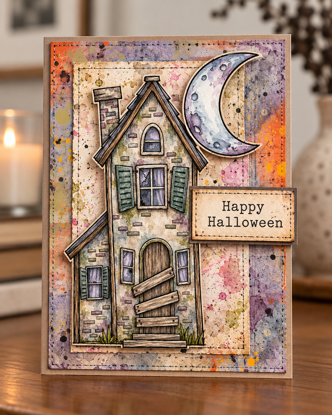 Apartment 80 - spooky houses digital stamps and card kit