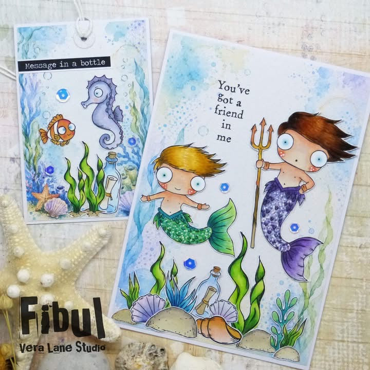 Mermen- digital card and scrap Kit