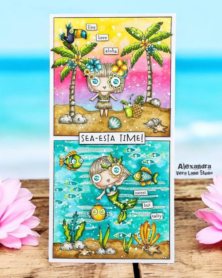 Emily Anne’s ocean dream bundle - 7 stamps, 12 colored digital papers