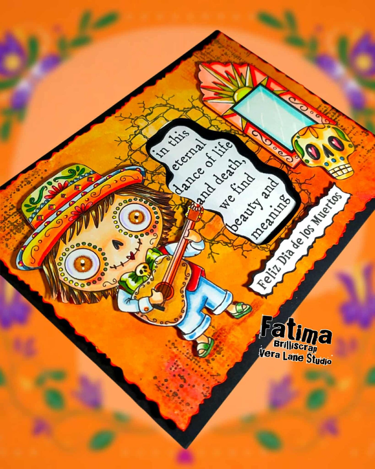 Feliz dia de los Muertos - 5 Digi stamps in jpg and pig files