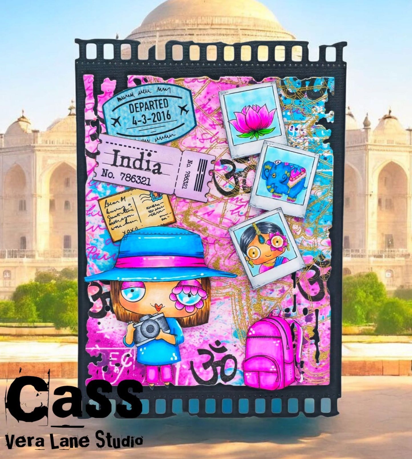 India - 7 Digi stamp set in jpg and png files