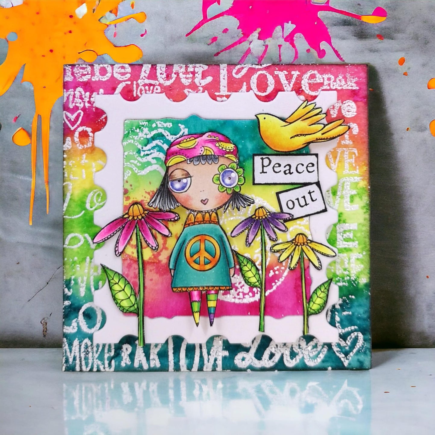 Peace Out - 6 Digi stamps in jpg and png files