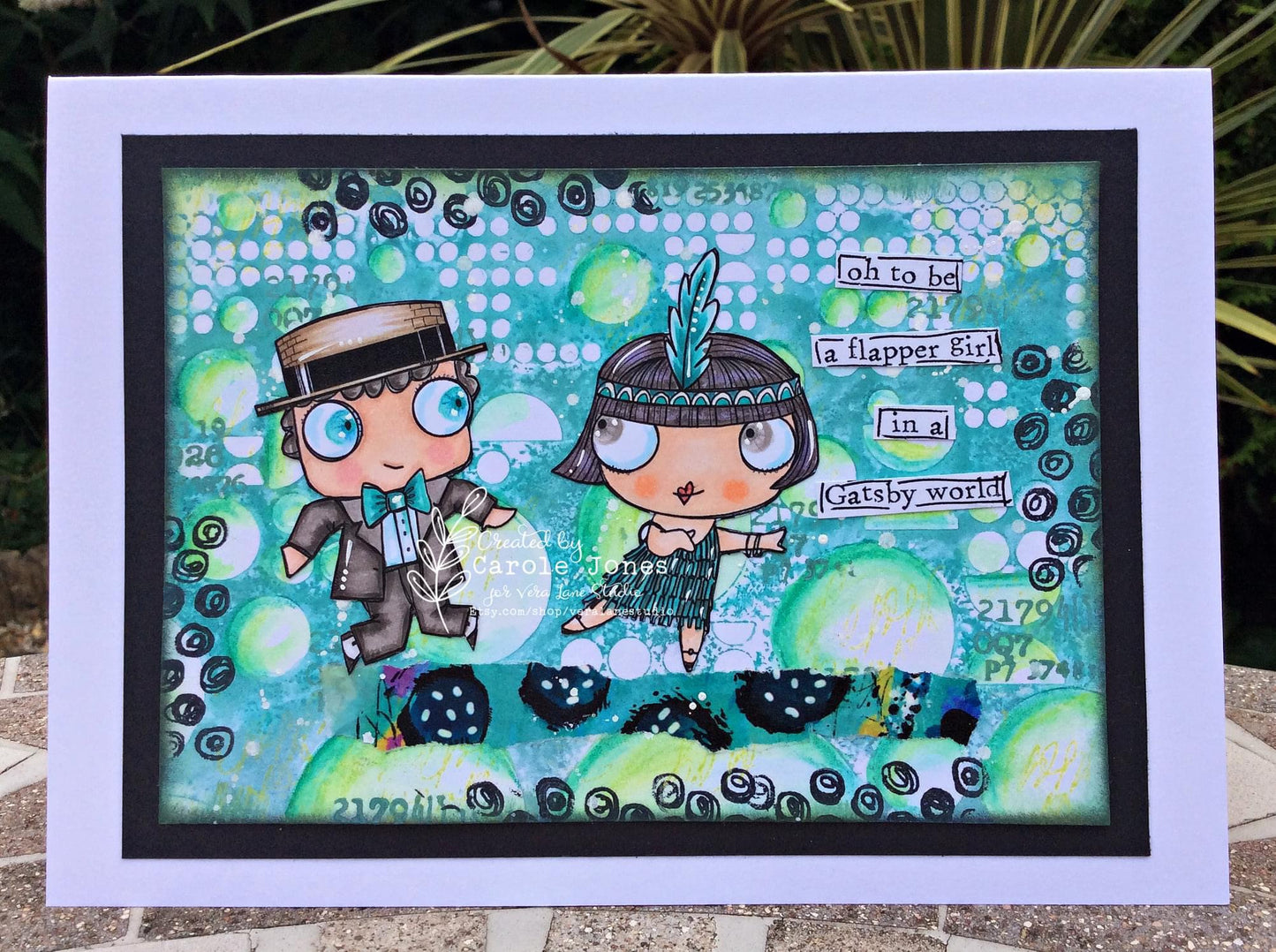 Gatsby - 5 Digi stamps in jpg and png files