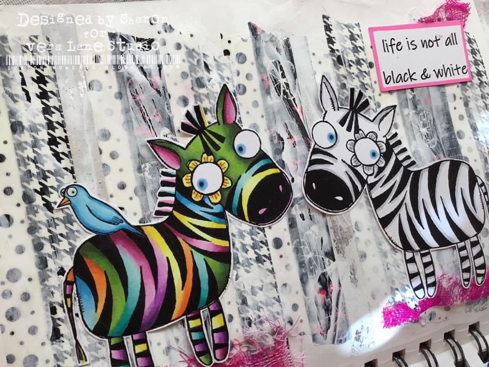 Zebra and Wildebeest - 6 digi stamp set in jpg and png files