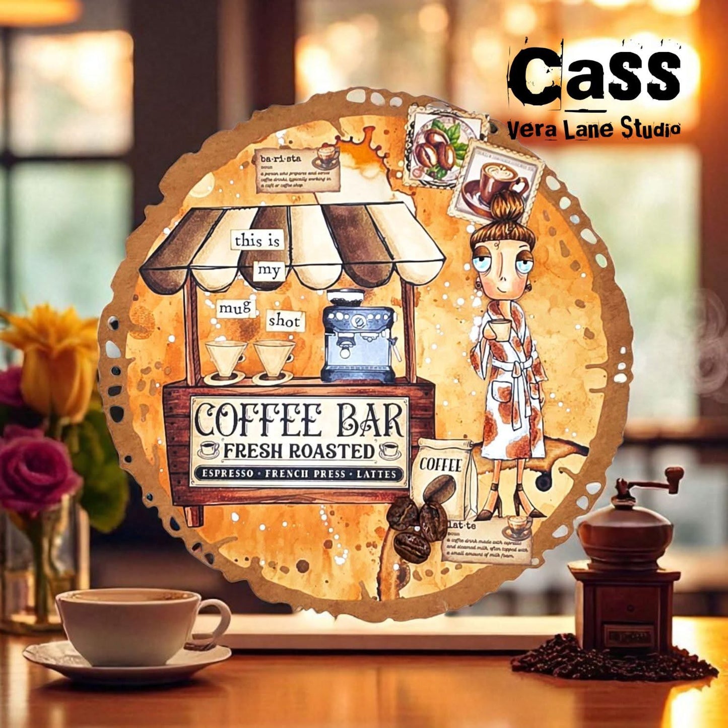 Miss Dee’s Morning Brew Card Kit bundle - 9 stamps, 2 backgrounds