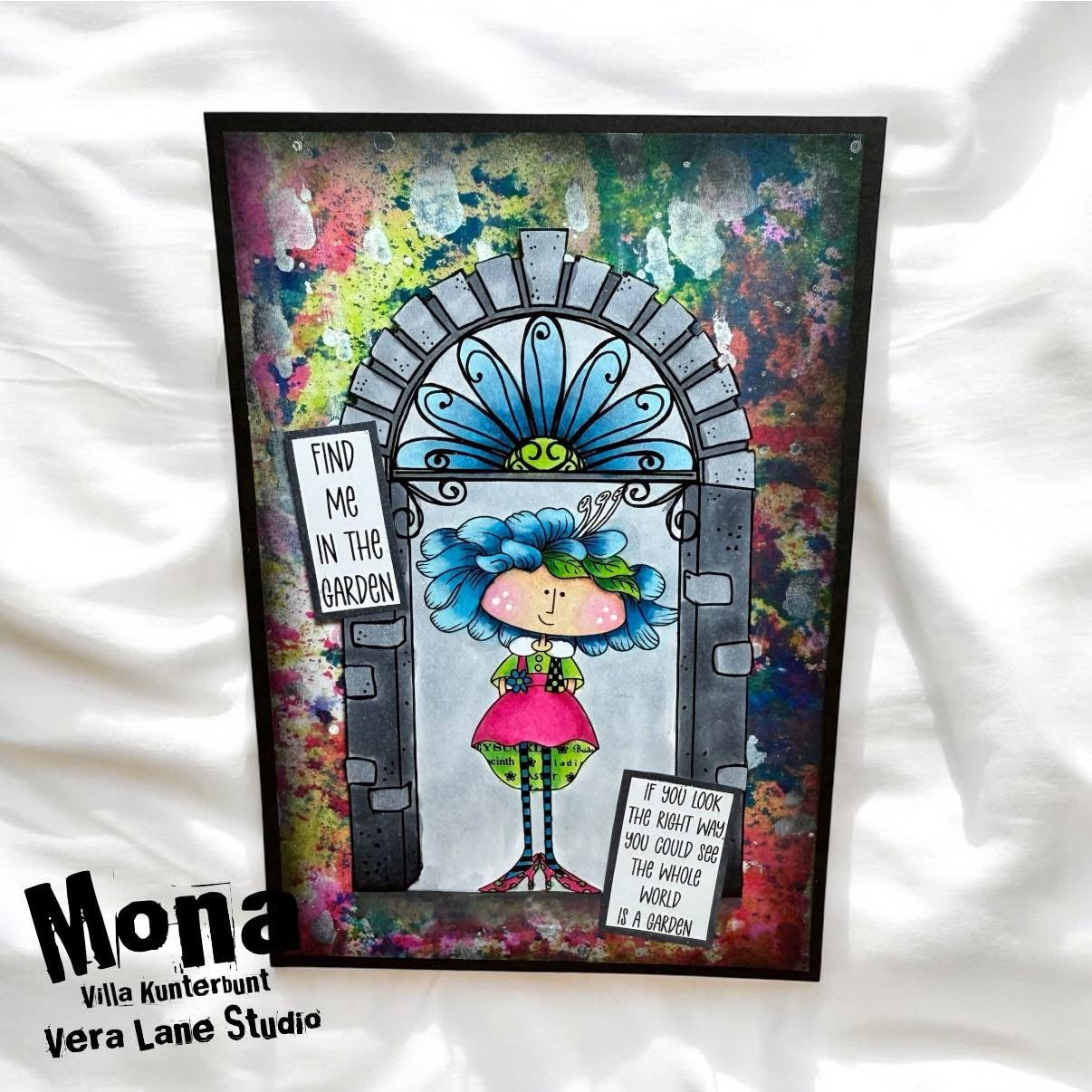 The World is a Garden - 4 Digi stamps in jpg and png files