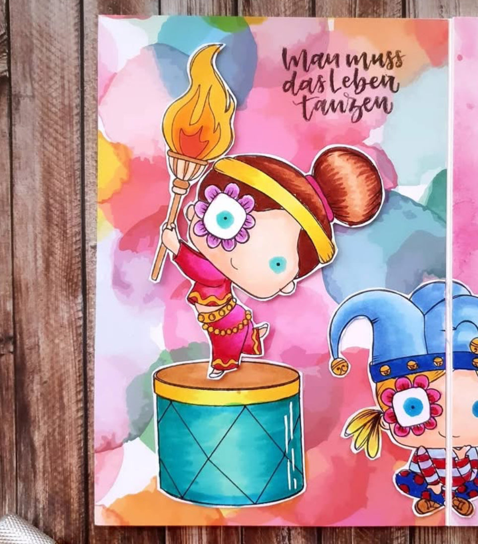 Flammable - 6 Digi stamps in jpg and png files.