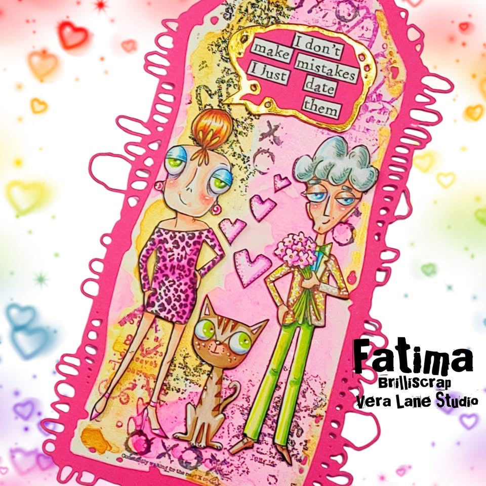 Speed Date Dee - 5 Digi stamps in jpg and PNG files