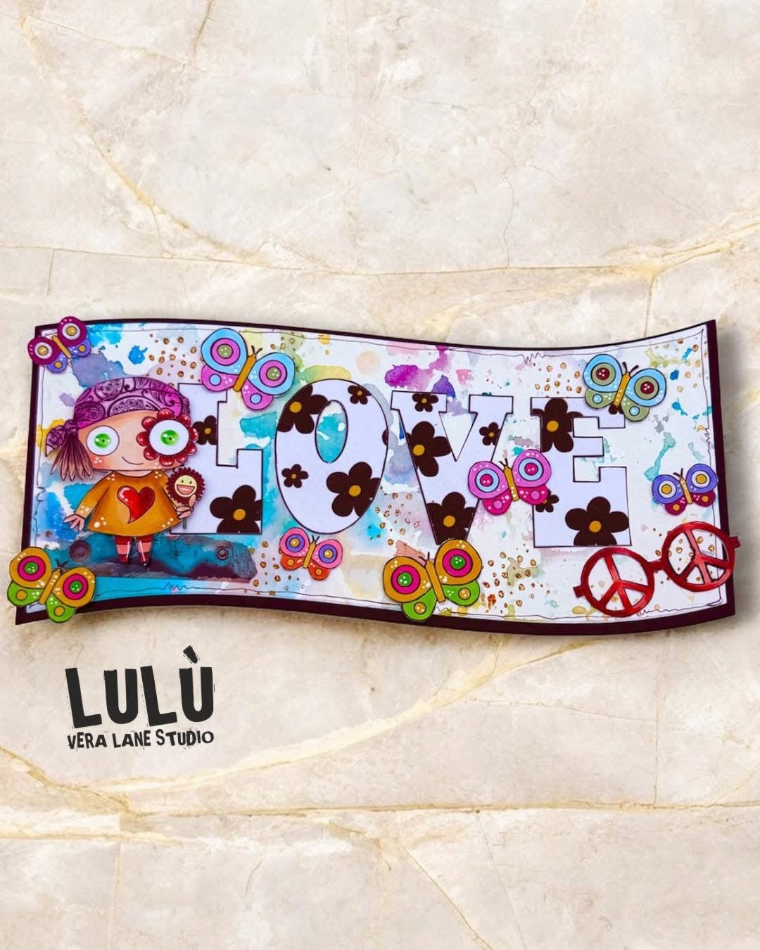 Stay Groovy card and scrap kit - 7 Digi stamps in jpg and png files, 2 backgrounds, and four bonus stickers