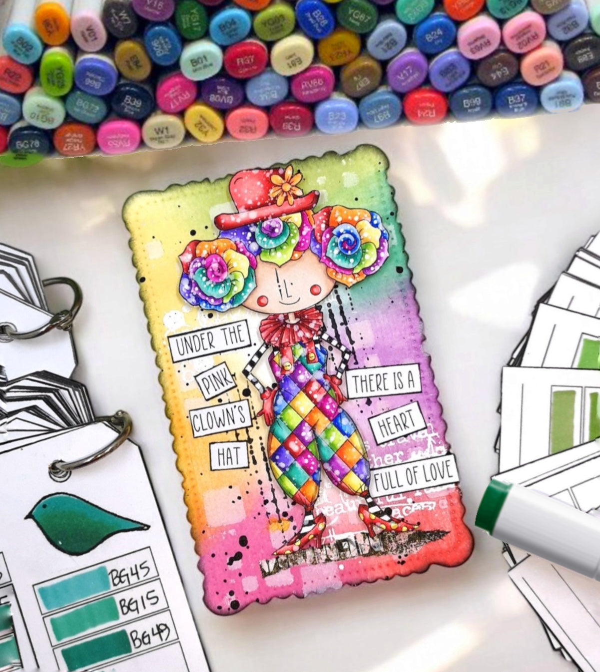 Color Tags - 170 Copic color blends on easy to read tags - digital download