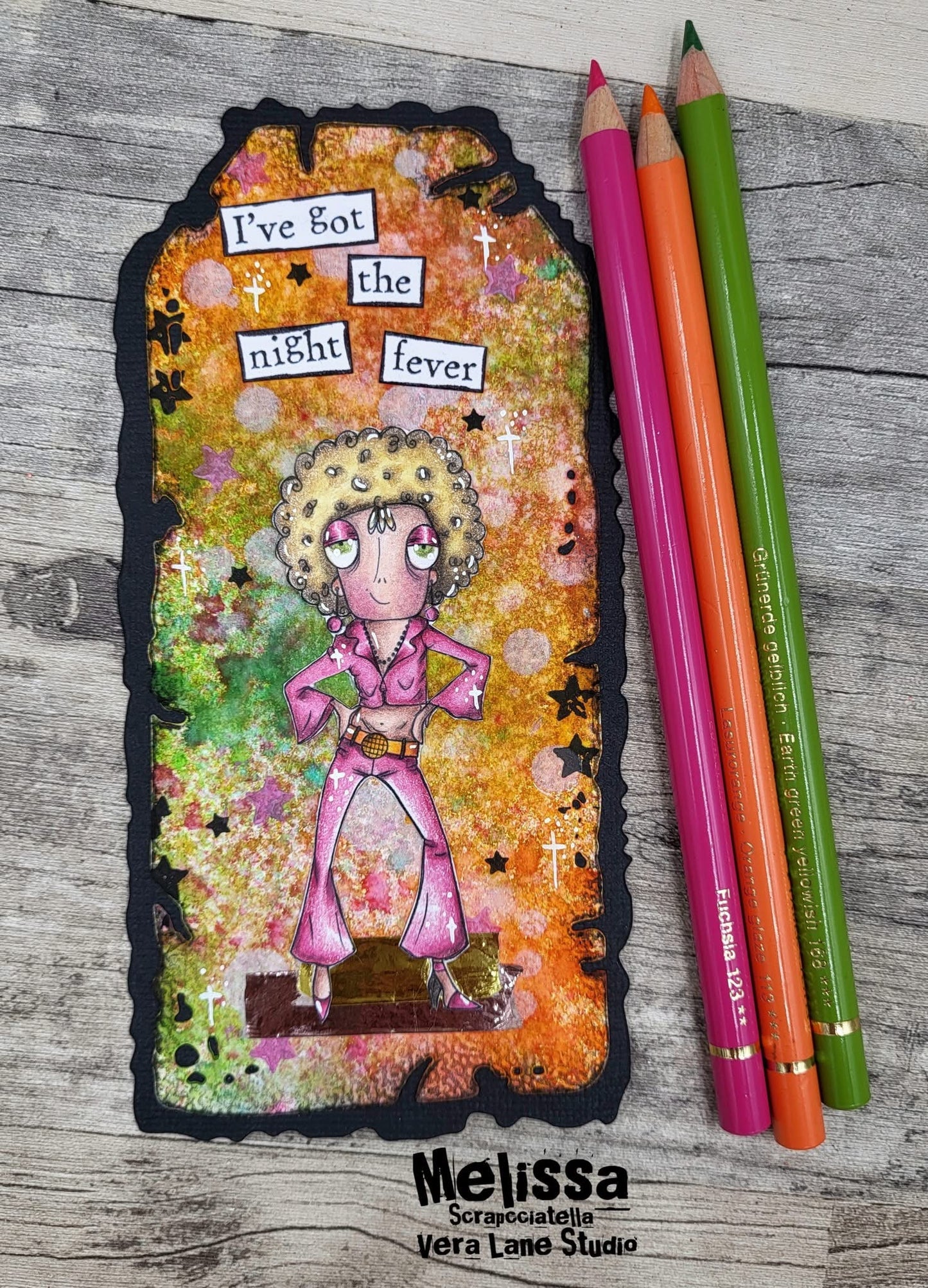 Disco Dee - 7 Digi stamps in jpg and png files