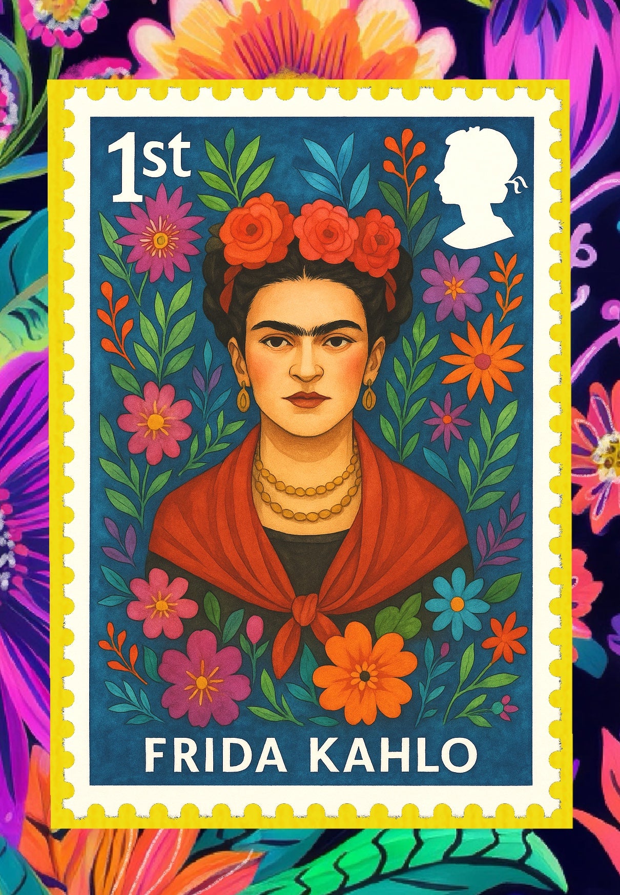 Frida’s Heart – Digital Stamp Collection 10 stamps 4 backgrounds in color