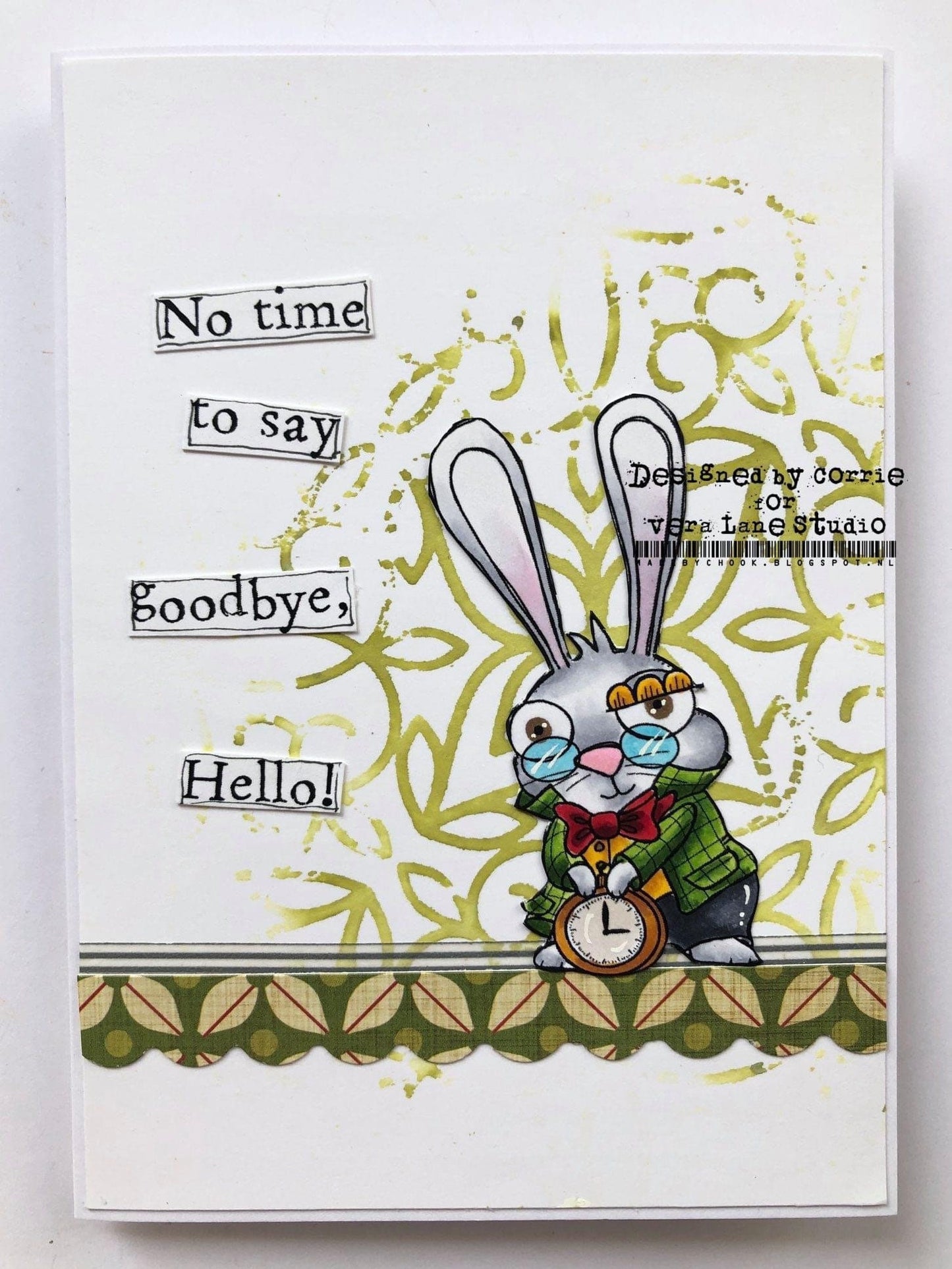 Alice White Rabbit Digi Stamps, Wonderland Girl Stamp Set, Whimsical Card Making Kit, Printable Craft Set,