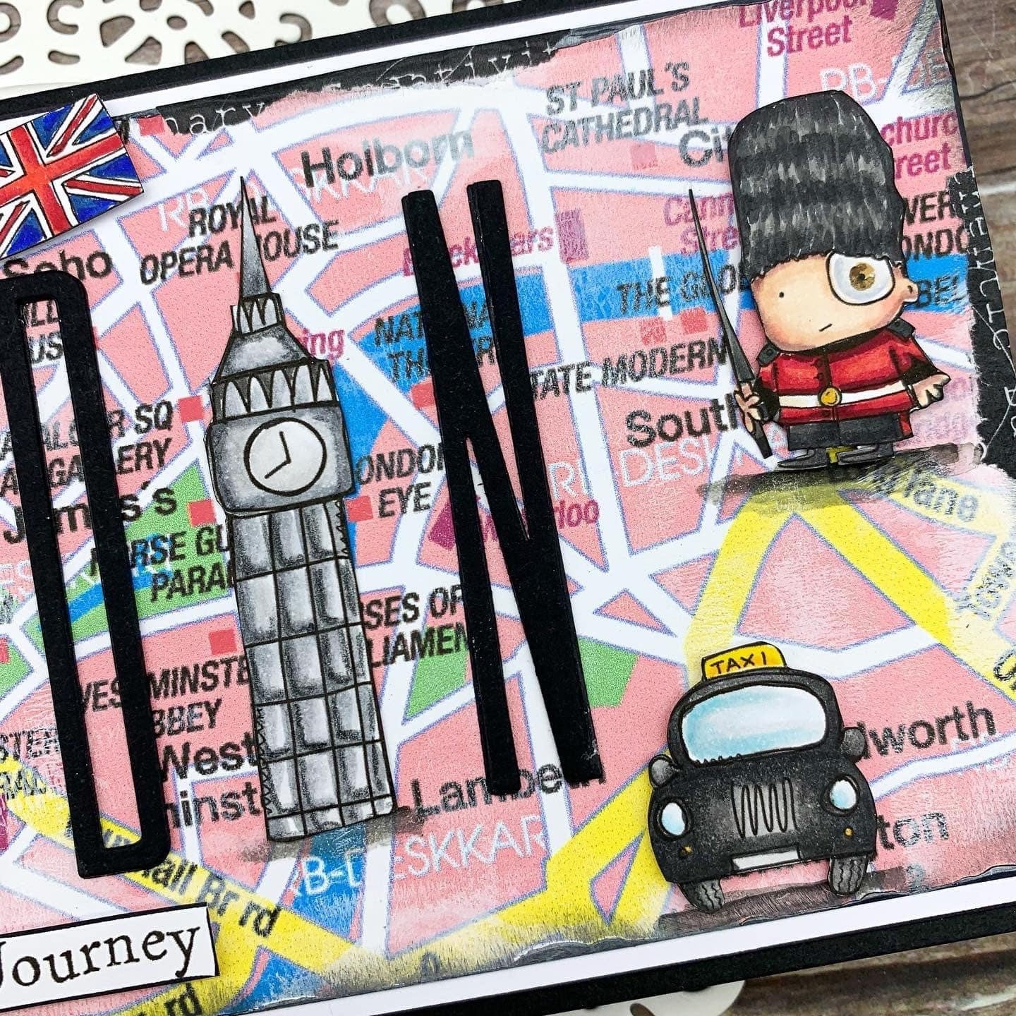 London Holiday - 6 digi stamps in jpg and png files