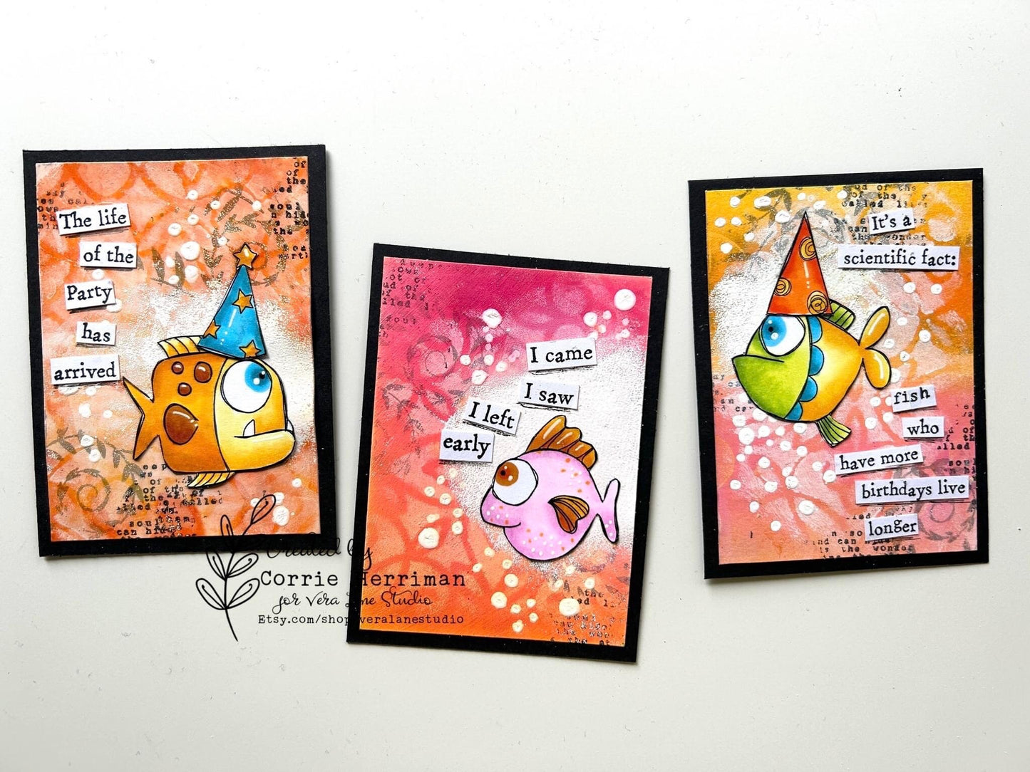 Smoosh Fish - 7 digi stamps in jpg and png files