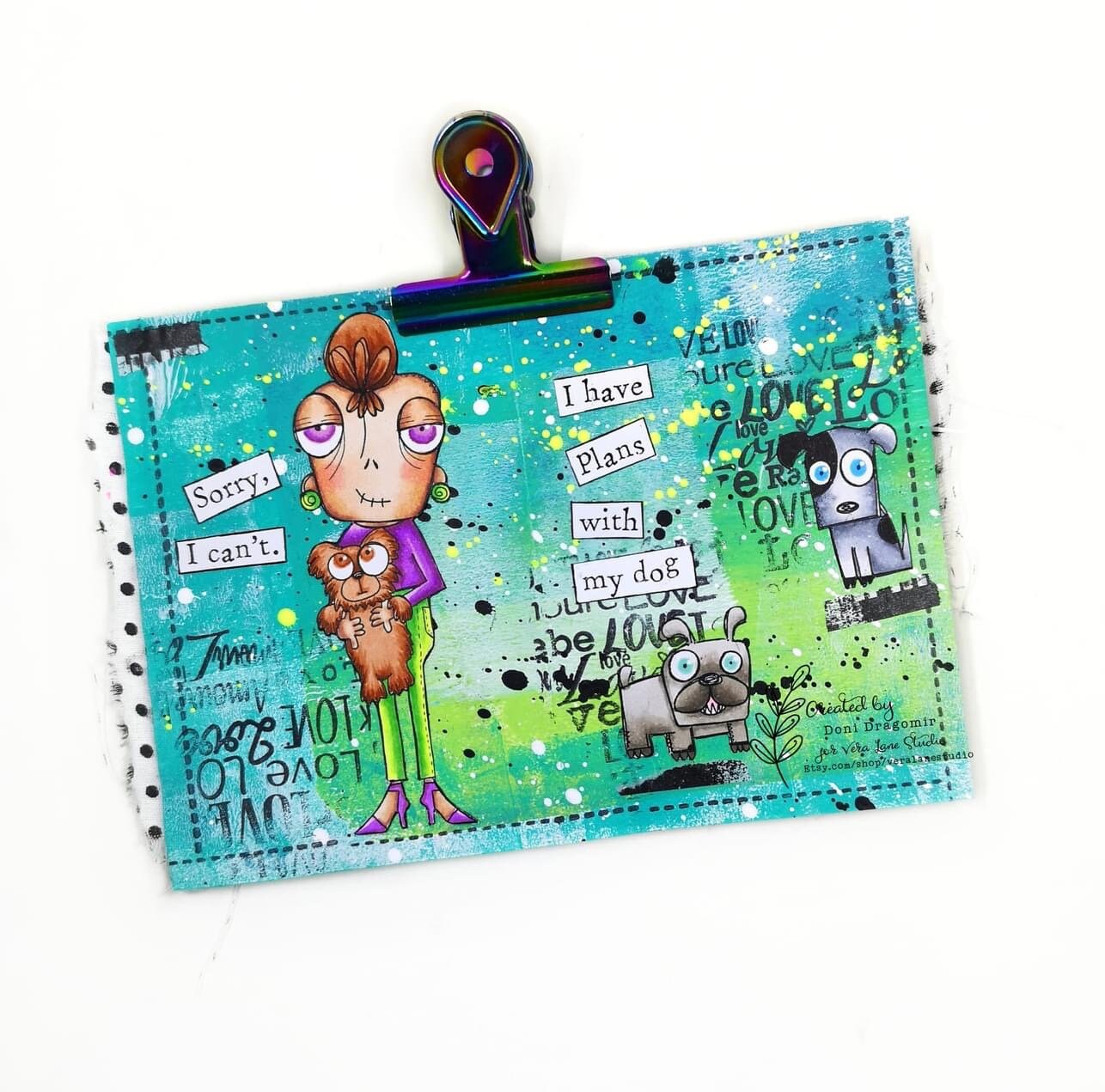 Dee’s Dogs - 6 Digi stamps in jpg and png files