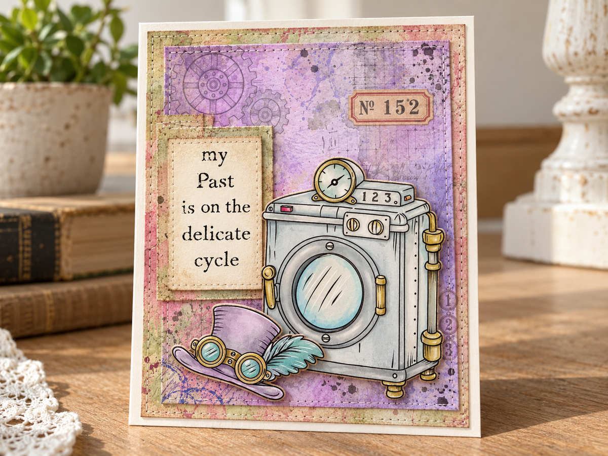 Dee Steams Steampunk Digital Stamp Card Kit Miss Dee Printable Papers Sarcastic Sentiments