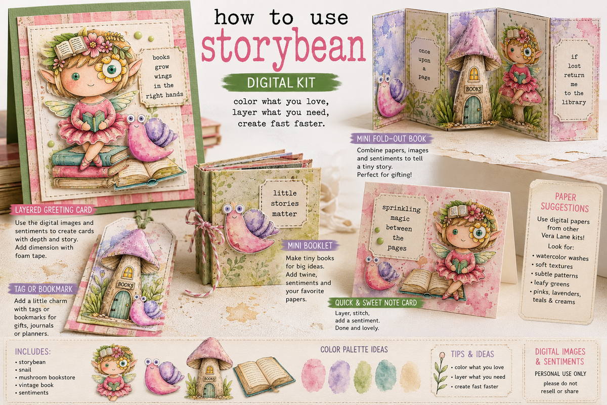 Storybean fairy digital stamp kit