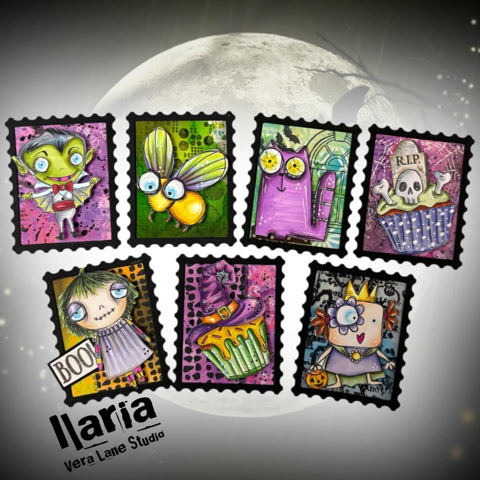 Flytrap - 5 Digi stamps in jpg and png files