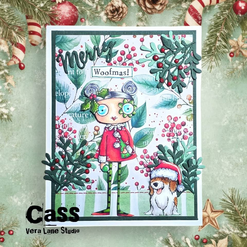 Santa Paws - 6 Digi stamp bundle in jpg and png files