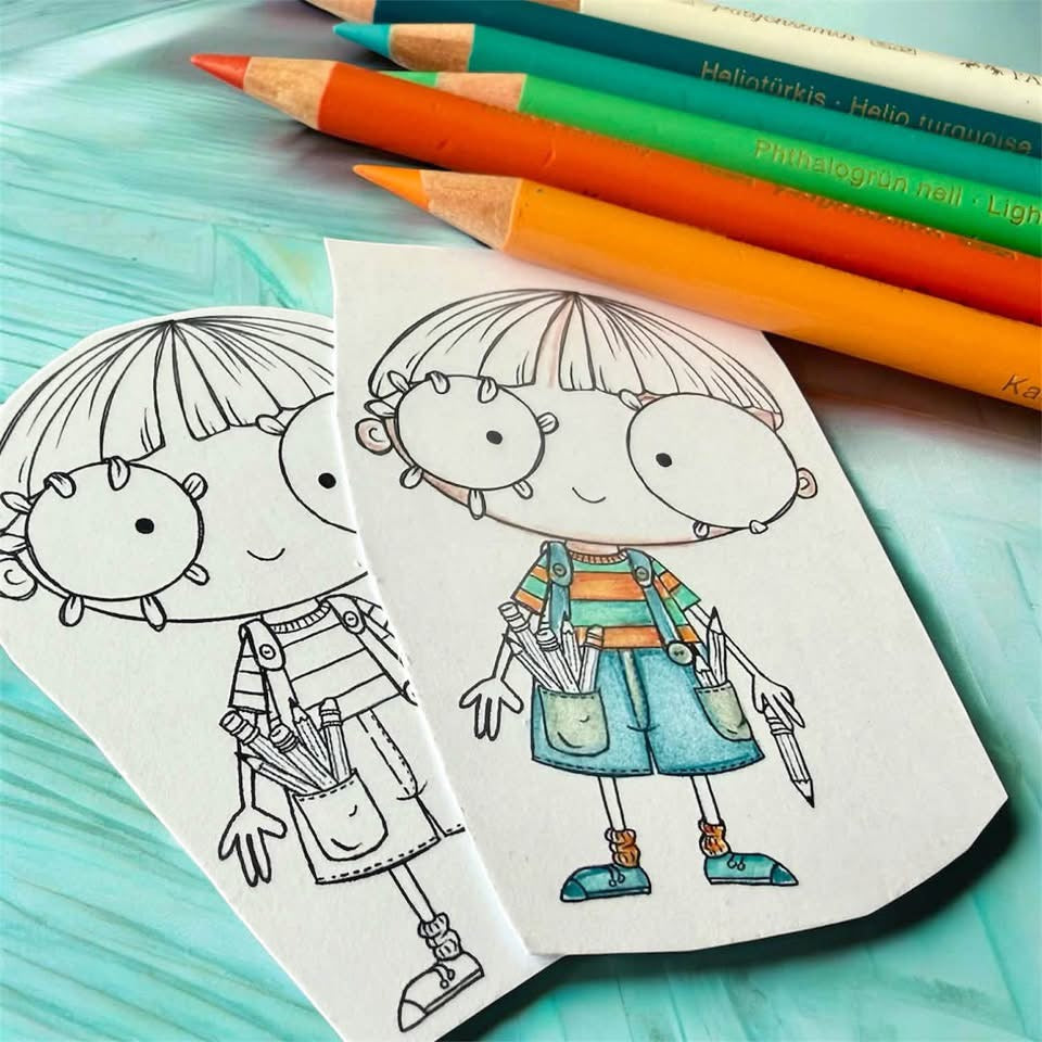 Pencil, Junior Detective digital scrap and card Kit
