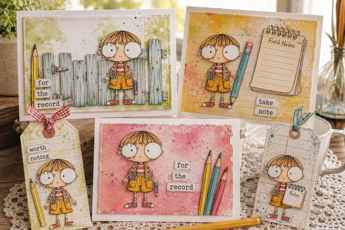 Pencil, Junior Detective digital scrap and card Kit