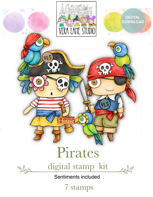 Pirates - 8 digi stamp bundle