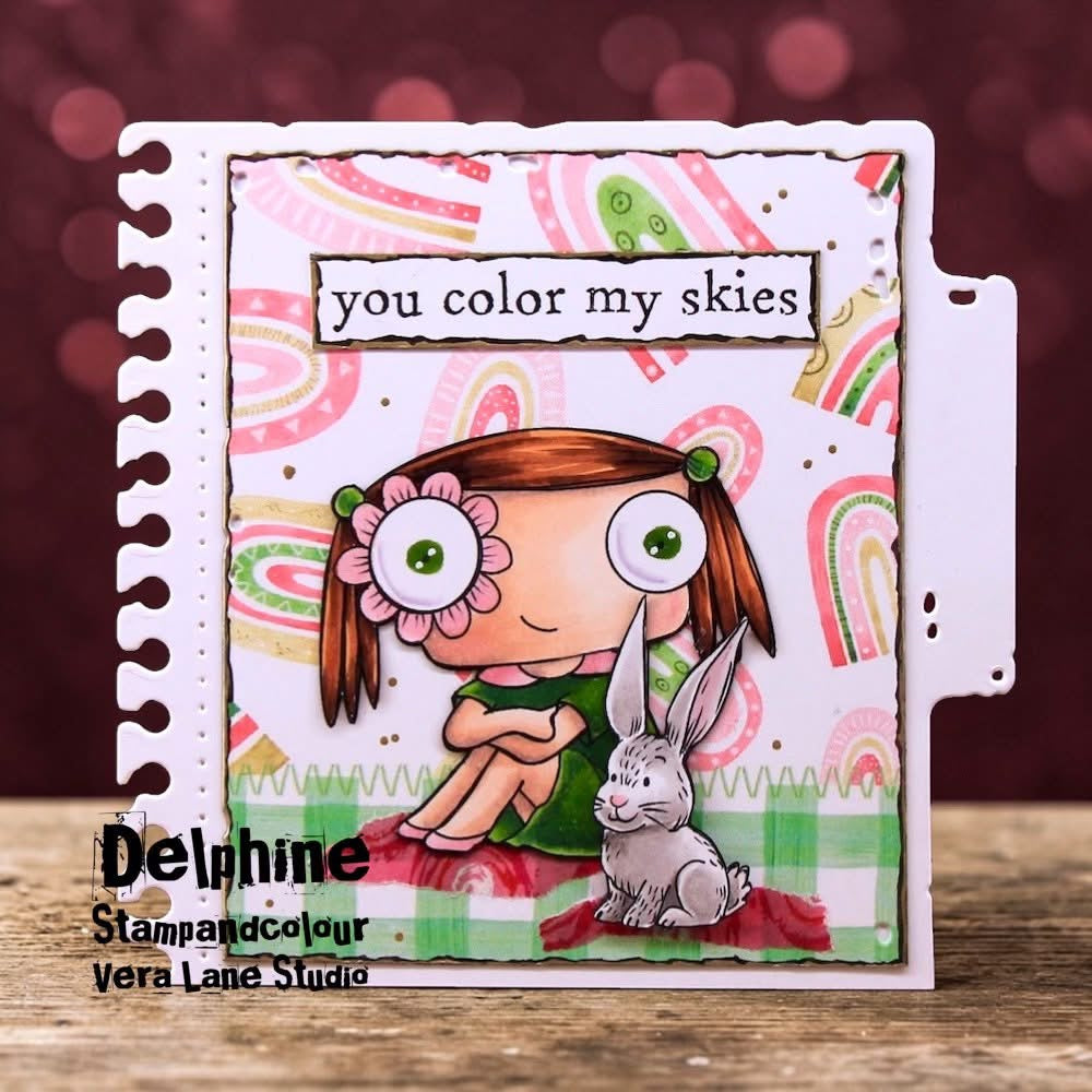 Bunny and Blossom - 7 digi  stamp card kit  in jpg and png files