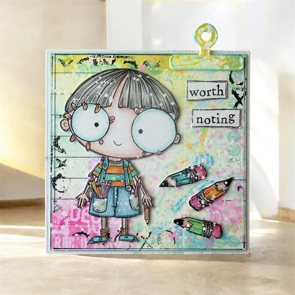 Pencil, Junior Detective digital scrap and card Kit