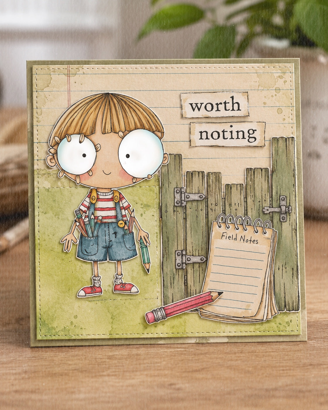 Pencil, Junior Detective digital scrap and card Kit