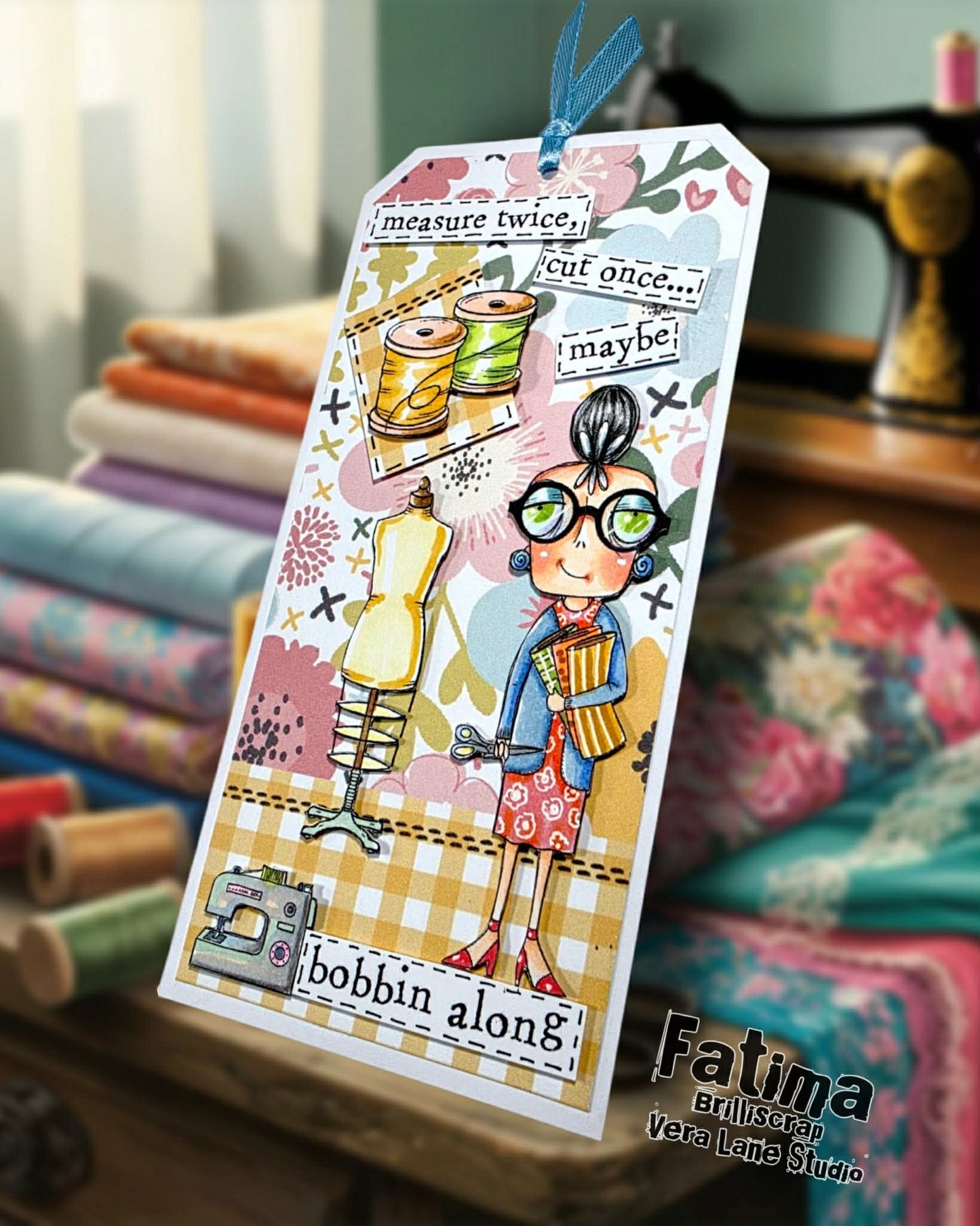 Sewing Digital Stamps Set – Sew Dee Digi Stamps & Backgrounds for Cardmaking, Junk Journals, Crafting & Scrapbooking