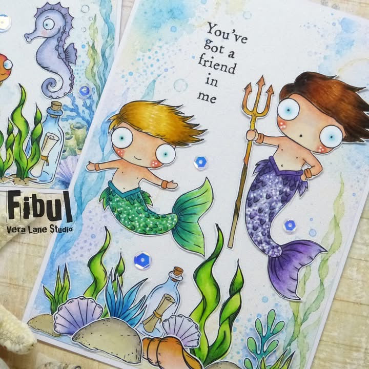 Mermen- digital card and scrap Kit