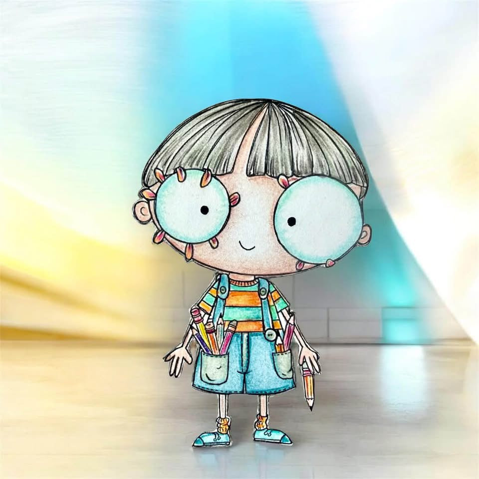 Pencil, Junior Detective digital scrap and card Kit