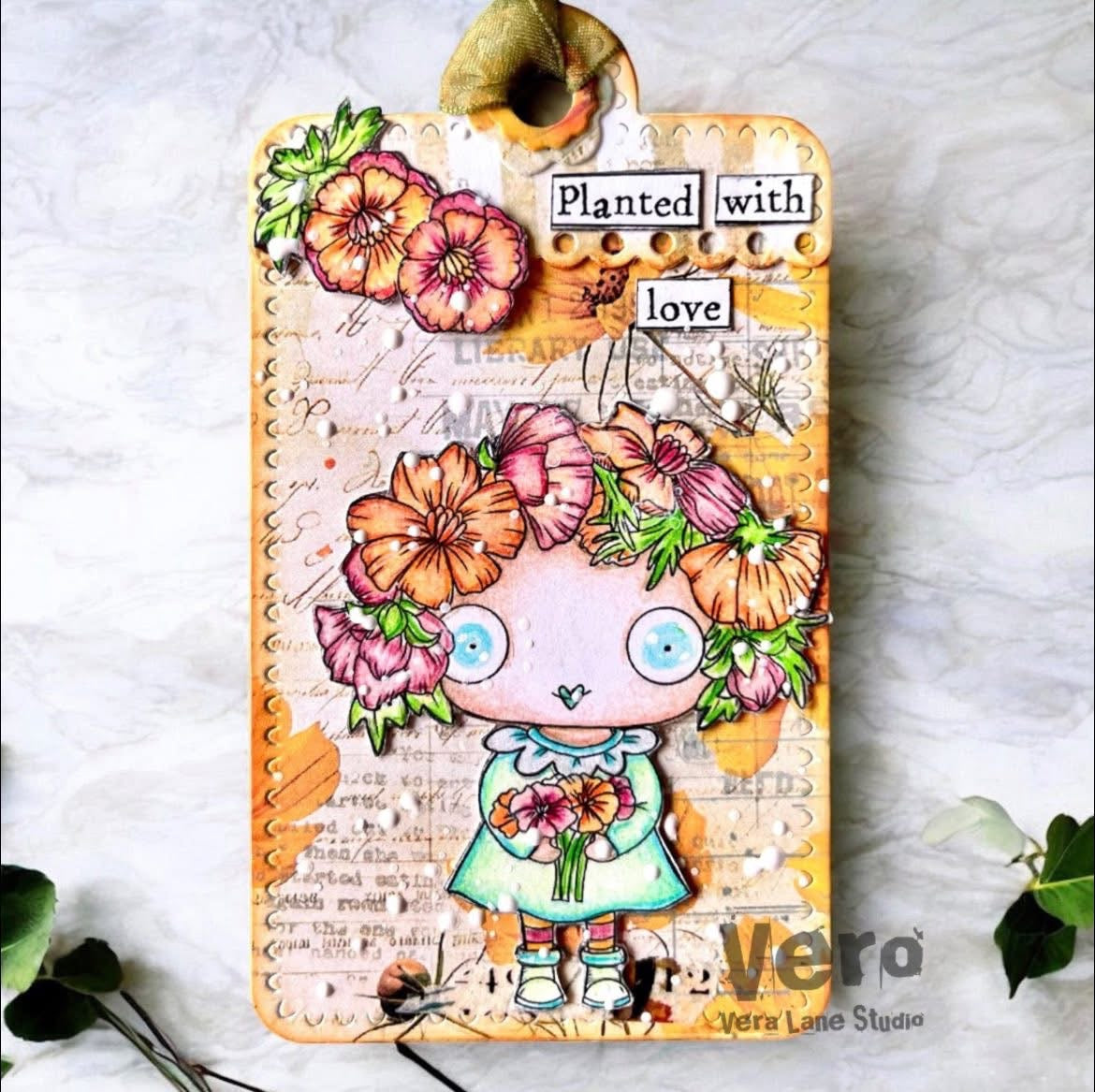 Cosmos Seedling - 7 digital file bundle, color ephemera and background included Card Kit