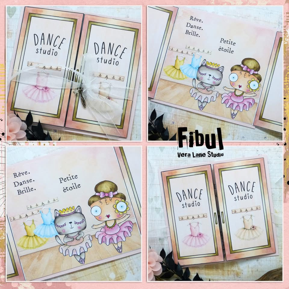 Ballet School Digital Stamp Card Kit | Ballerina Printable 15 items