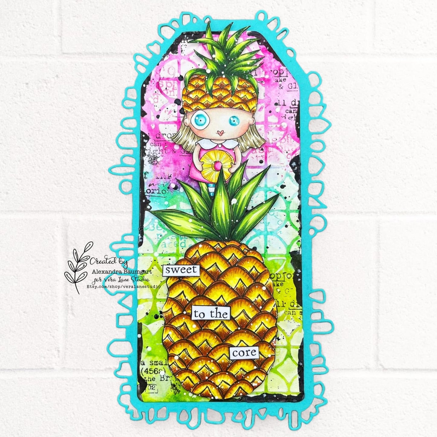 Pineapple - 4 Digi stamps in jpg and png files