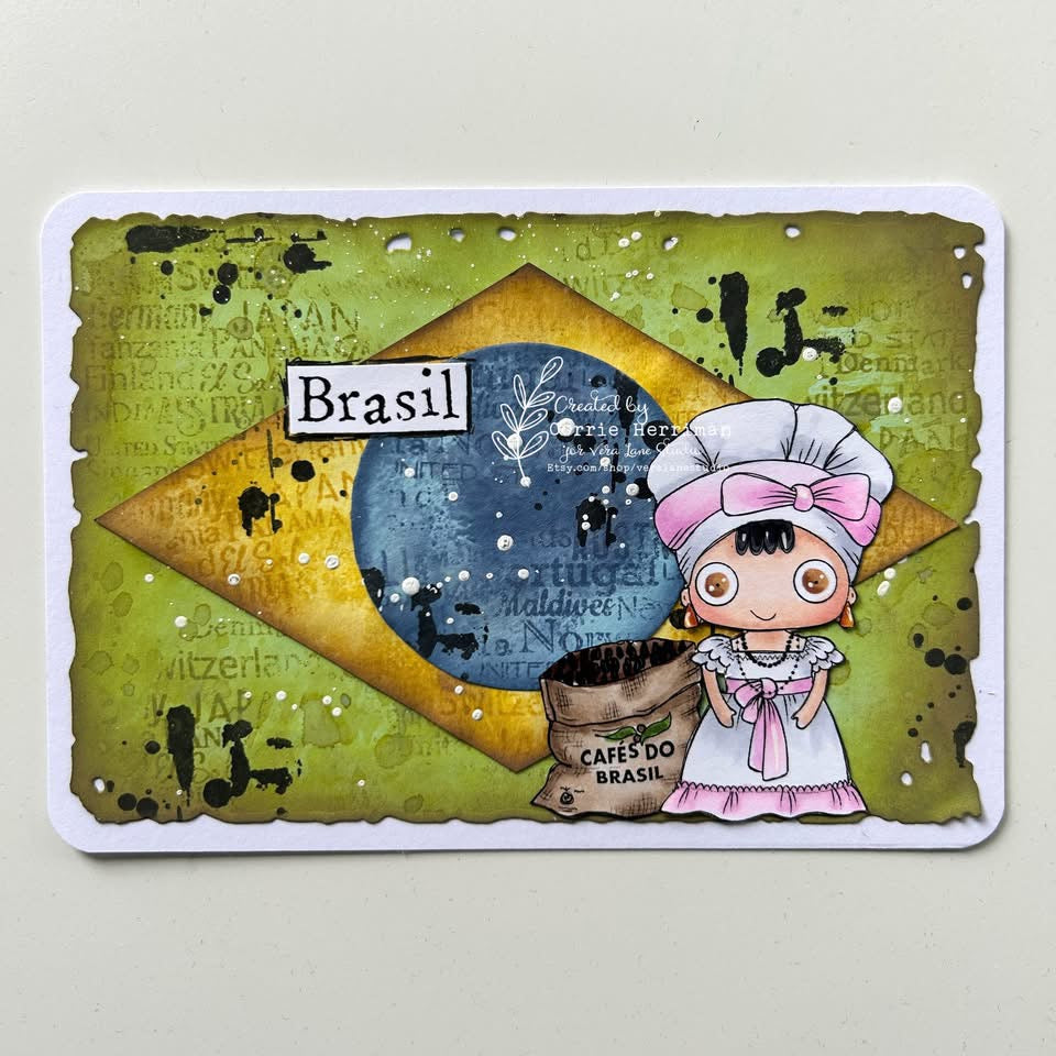 Brasil - 8 Digi stamp set and JPG and PNG files
