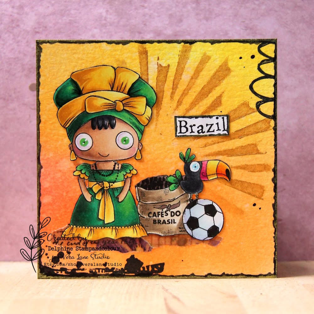 Brasil - 8 Digi stamp set and JPG and PNG files