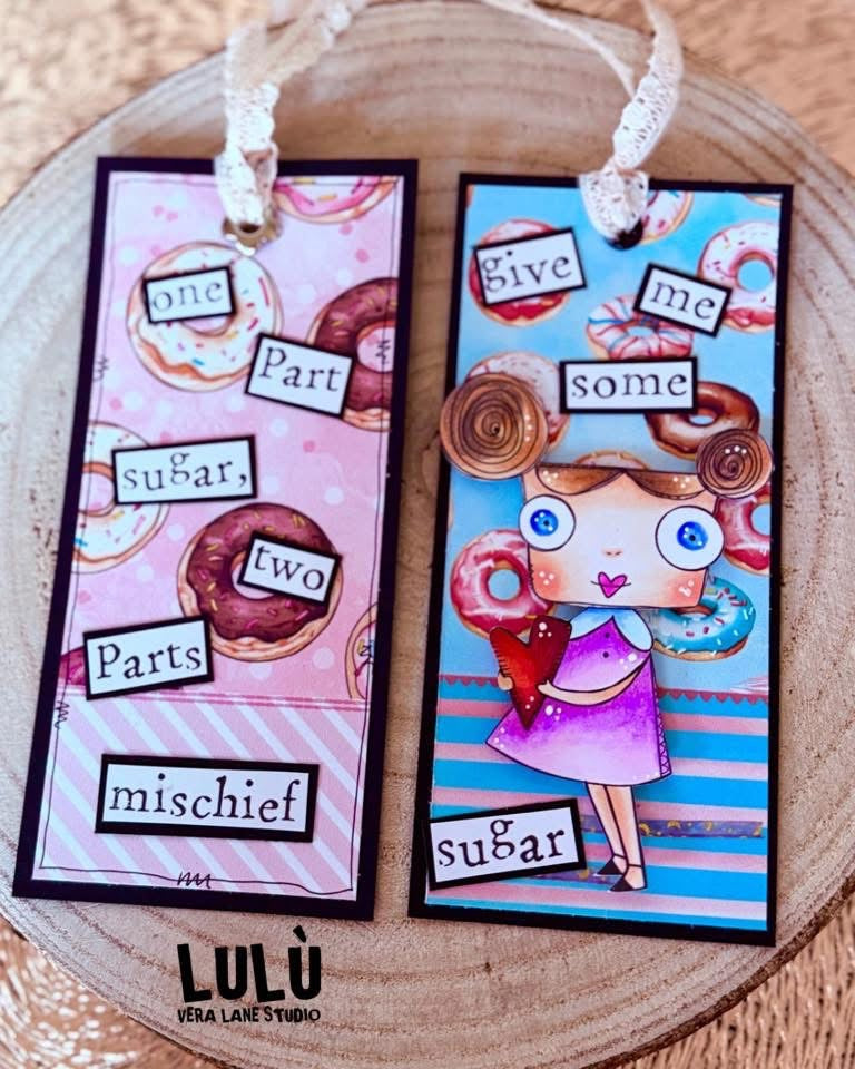 Give Me Some Sugar card kit - 7 stamps , 2 backgrounds