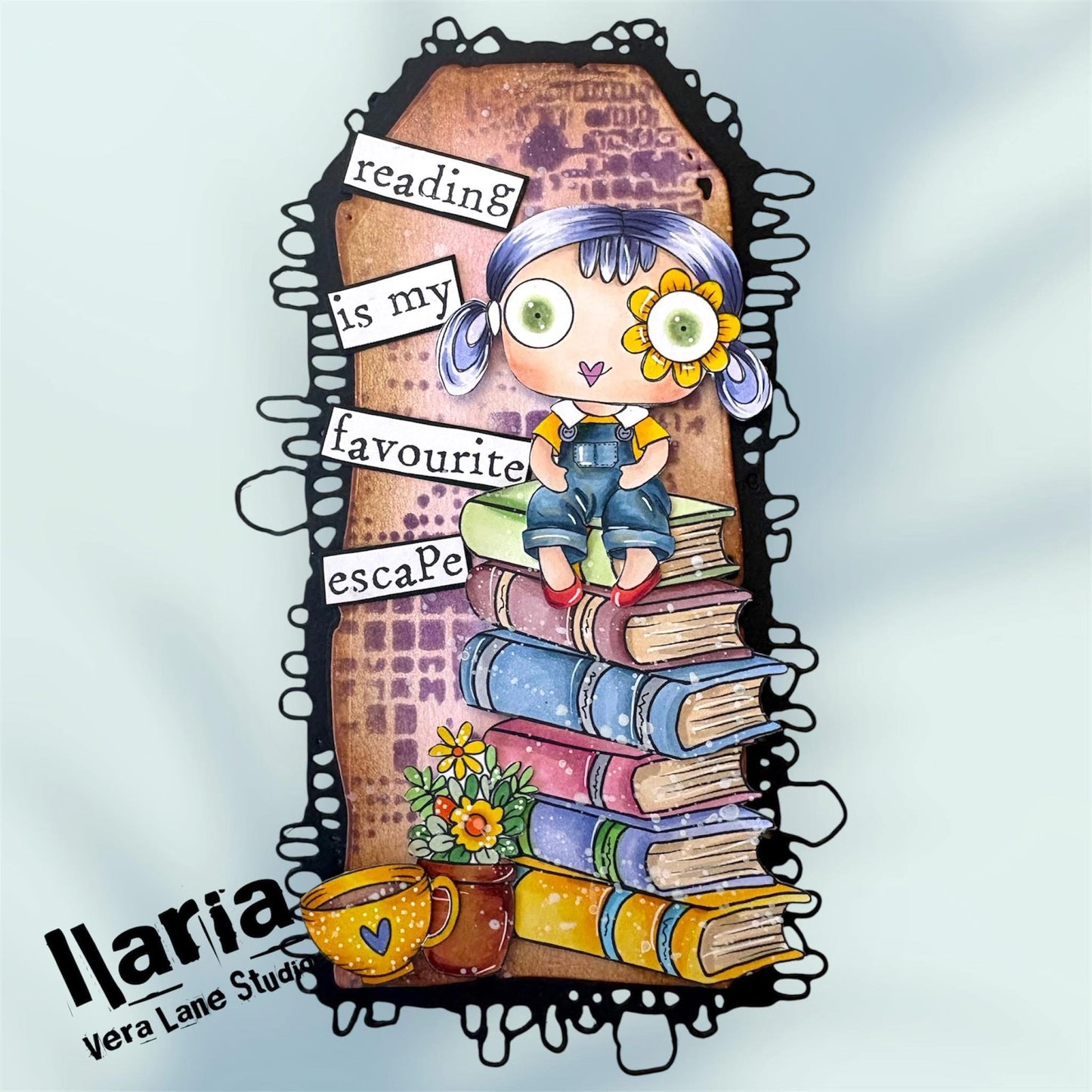 Chapter by Chapter Card Kit  - 8 Digi stamps in jpg and png files color character included