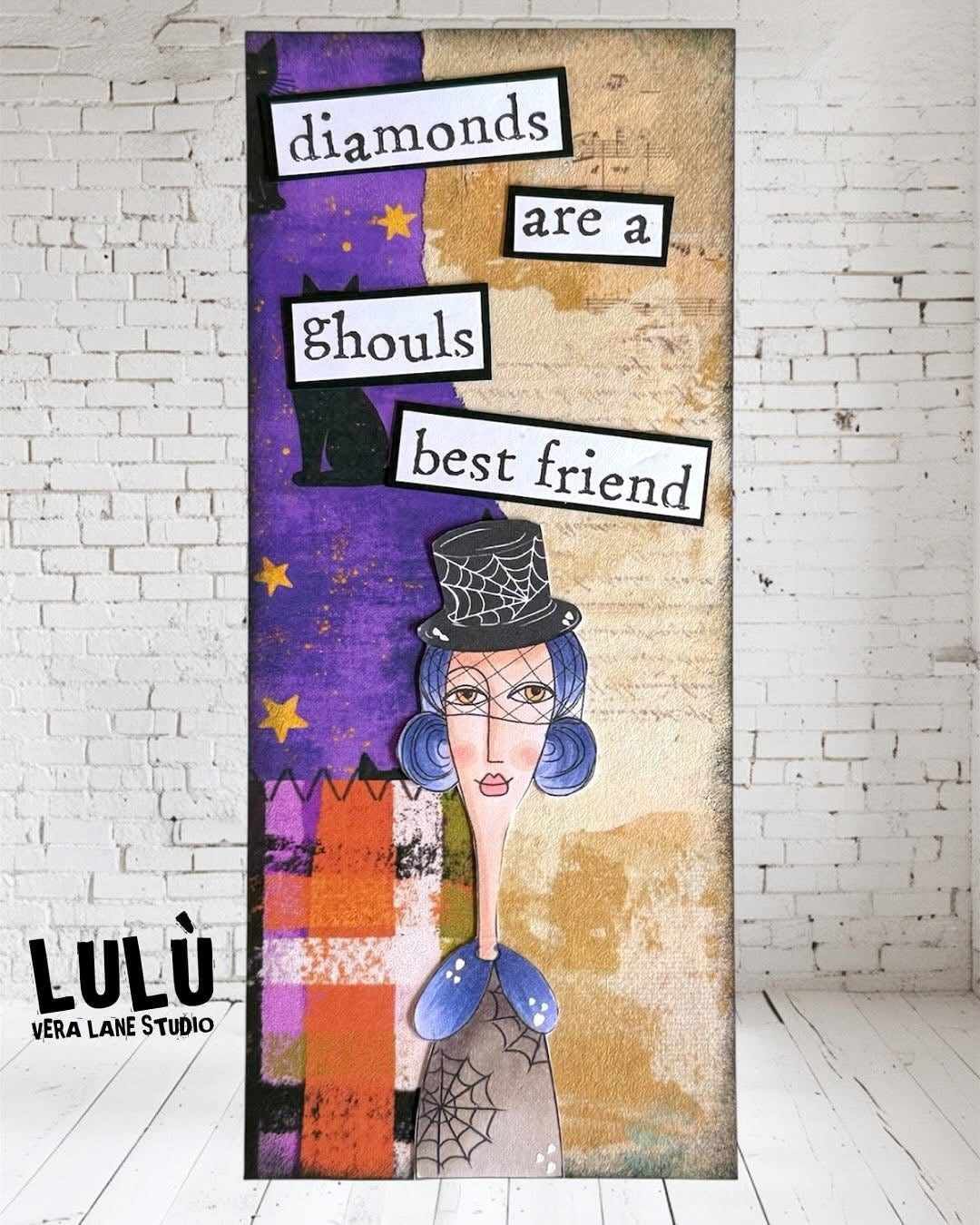 Charmed Digital Stamp Set – 7 Quirky Witches, Halloween Backgrounds & Washi Tape
