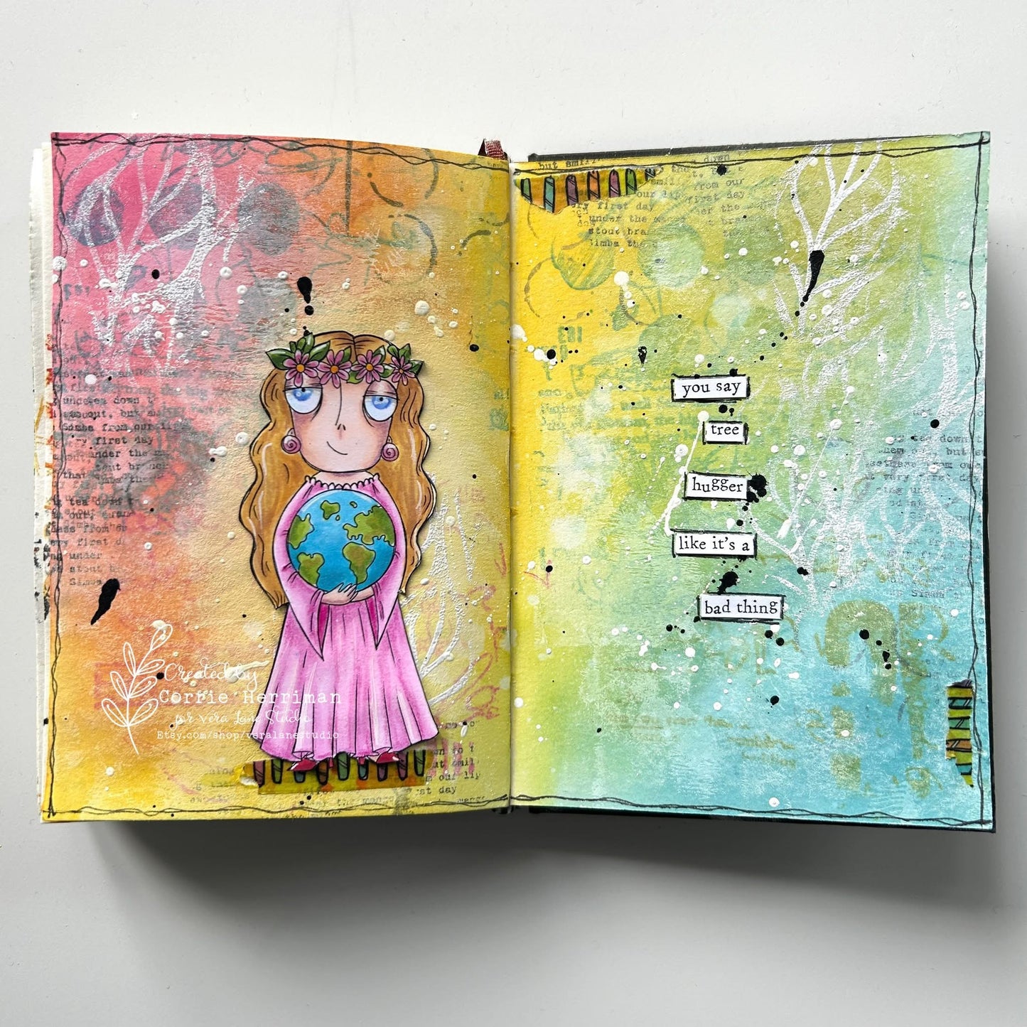 Earth Day Dee - 7 Digi stamps in jpg and png format