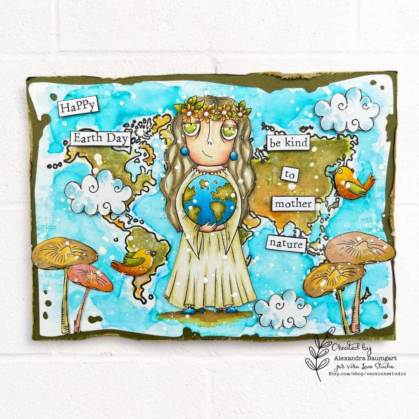 Earth Day Dee - 7 Digi stamps in jpg and png format