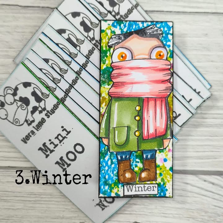 The Winter Brothers- hand drawn original characters- 8 Digi stamps