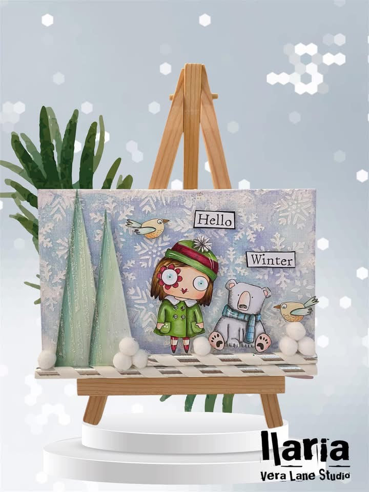 January’s Hat  -  8 Digi stamp bundle in jpg and png files be