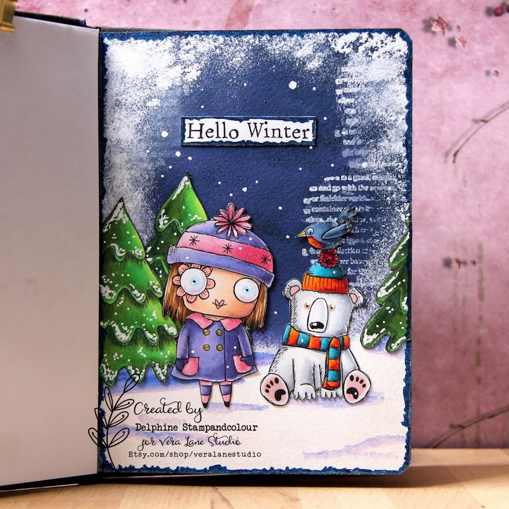 January’s Hat  -  8 Digi stamp bundle in jpg and png files be