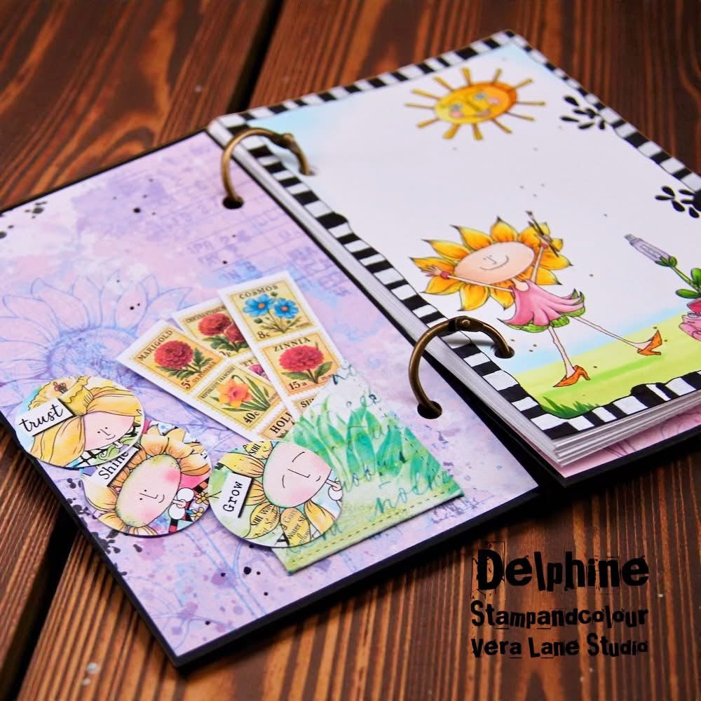 Fleur de Girl Printable Journal Kit – 18 Reflection Printables with 12 Fleur de Girl Characters, Monthly Prompts, Stickers, Tags & Add-On Pages