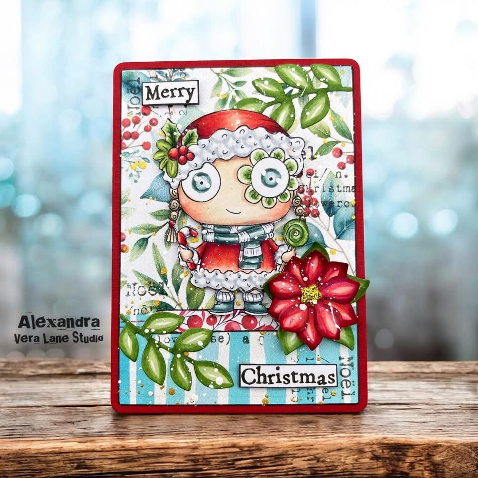 Holiday Clips and Card Starts - 13 holiday themed backgrounds, 2 PDF pages of sentiments