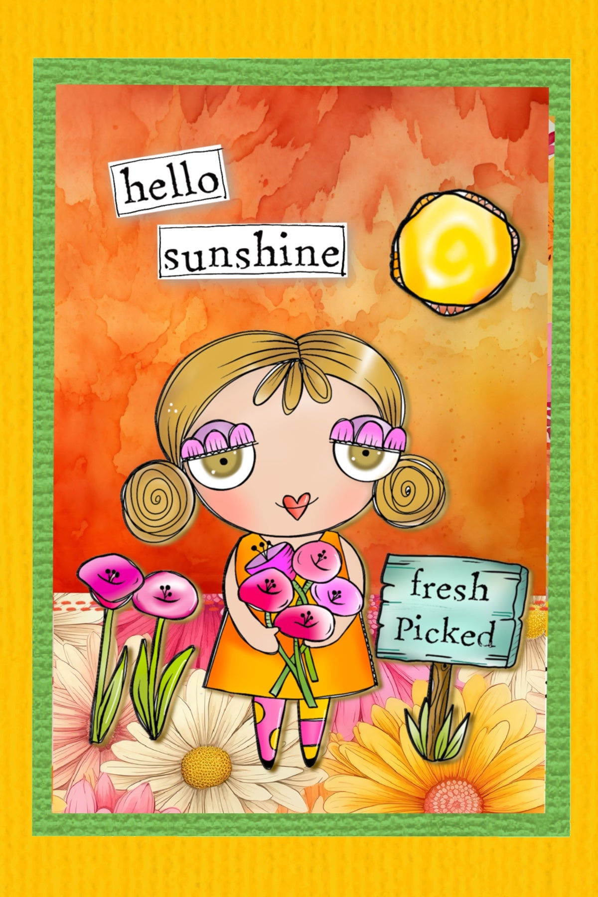 Better in Bloom Card Kit- 8 stamps, 3 colorful coordinating backgrounds