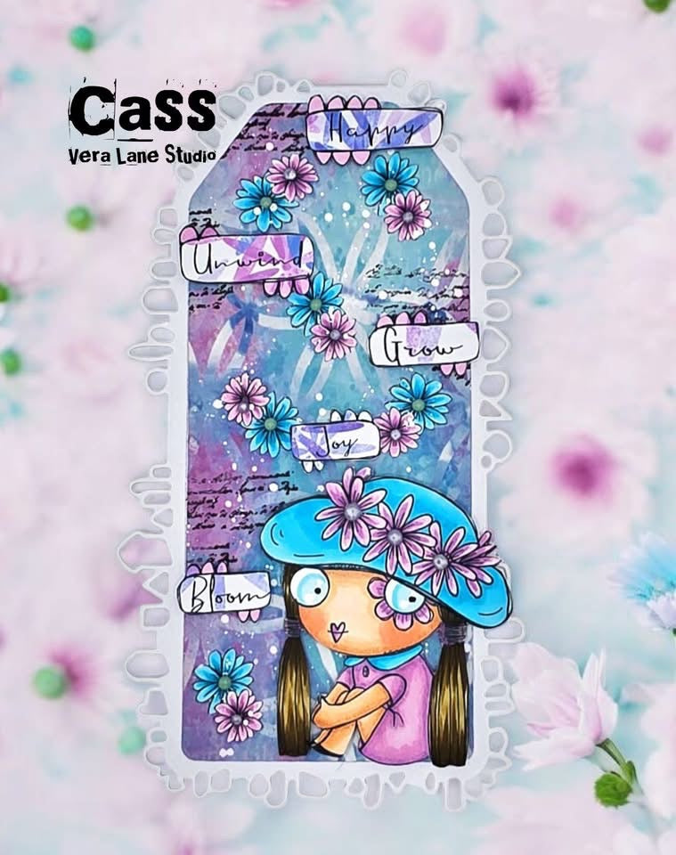 Fleurs Bella - 7 Digi stamps in jpg and png files